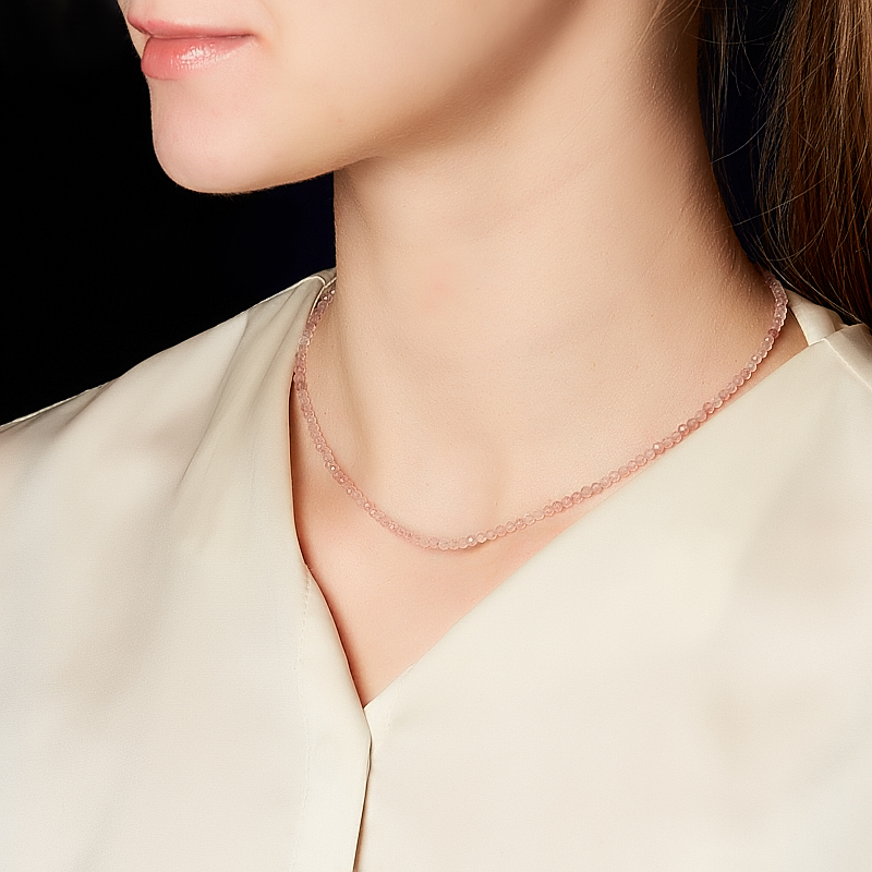 Бусы авантюрин красный Бразилия (сталь хир.) огранка 3 мм 40 см (+7 см)