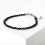 Браслет турмалин черный (шерл) Бразилия (сталь хир.) огранка 3 мм 16 см (+3 см)