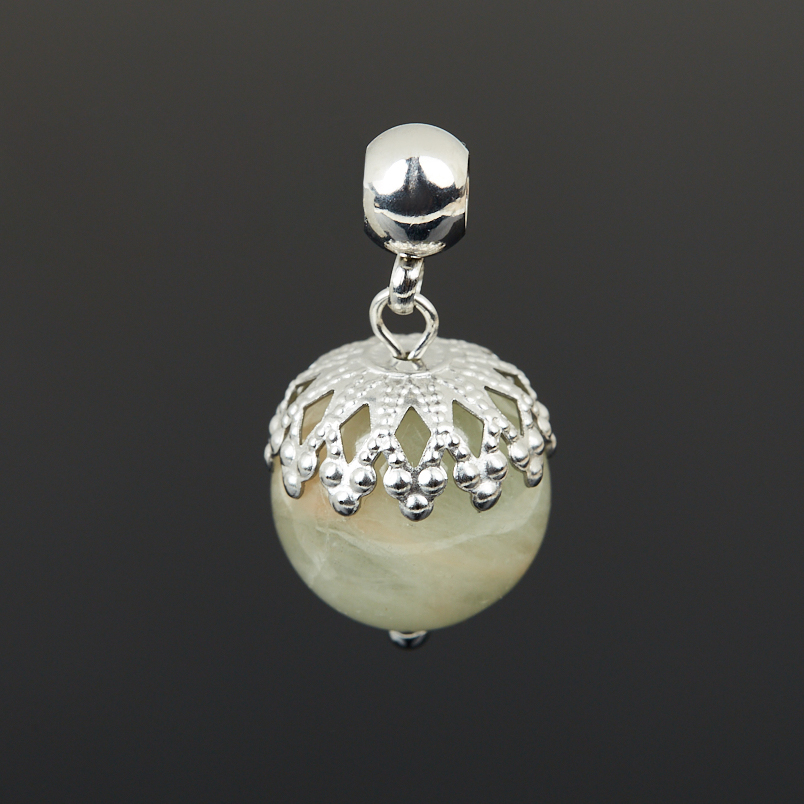 Кулон берилл Бразилия (сталь хир.) шар 2,5 см