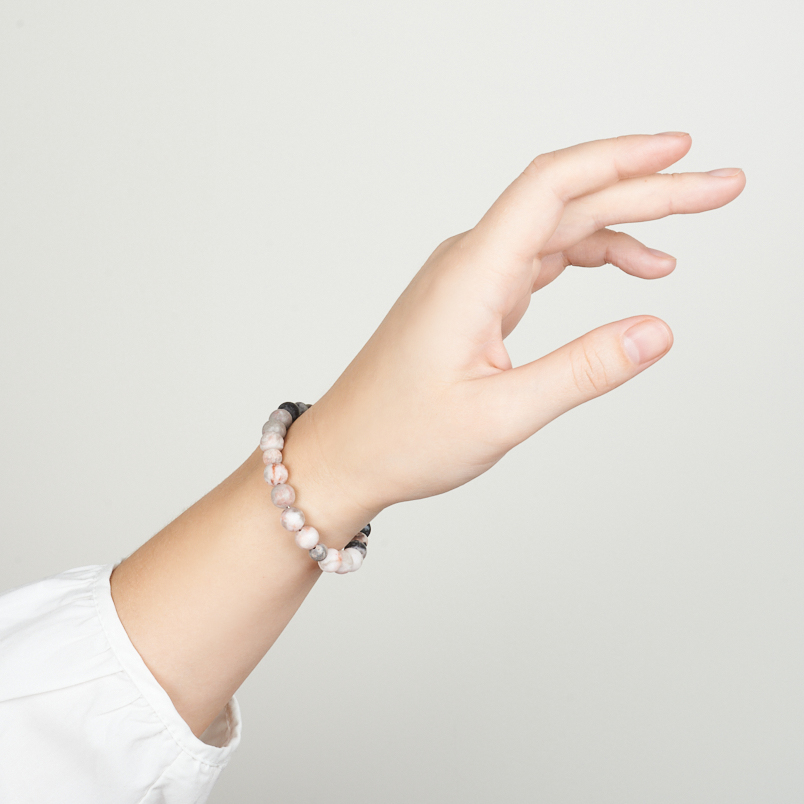 Браслет яшма ЮАР (биж. сплав) 17 см