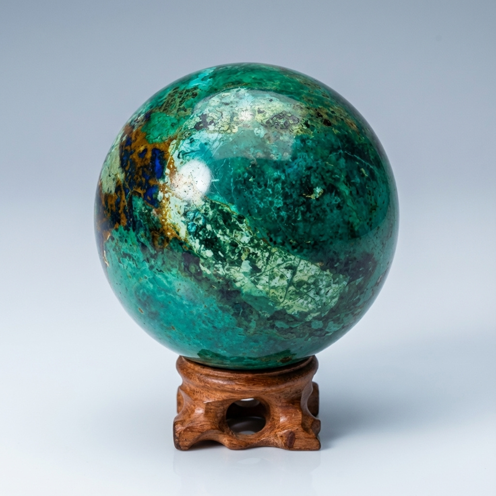 Шар азуромалахит Россия 8&nbsp;см
