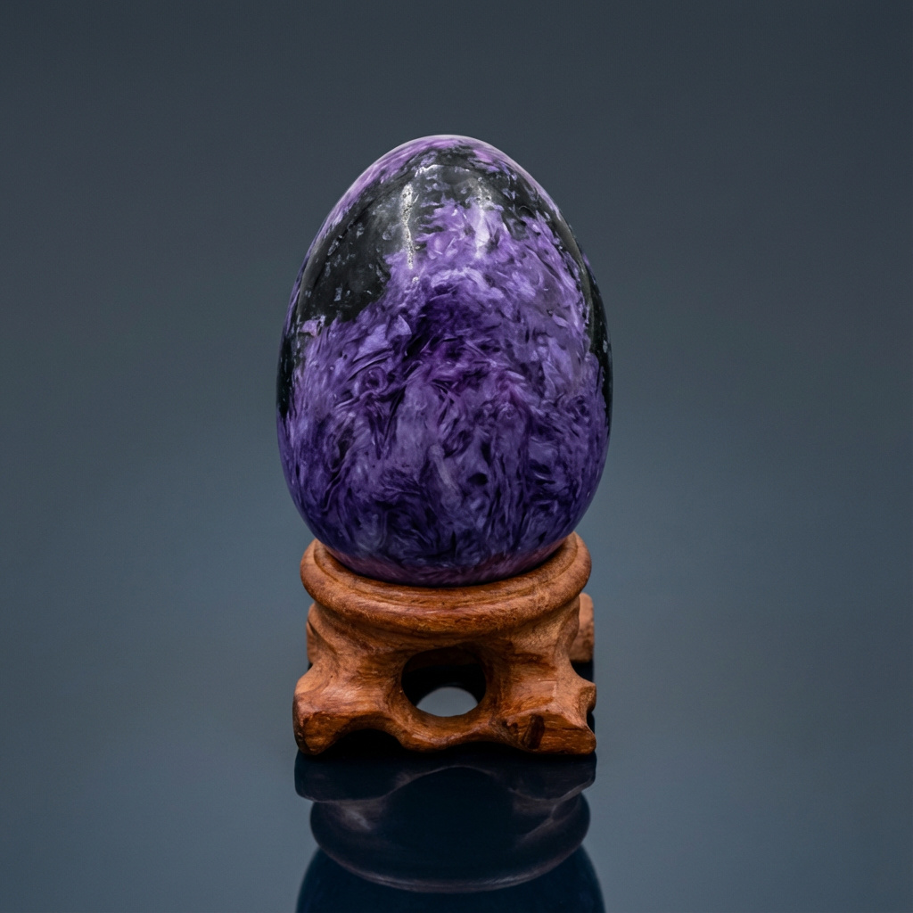 Яйцо чароит Россия 6&nbsp;см