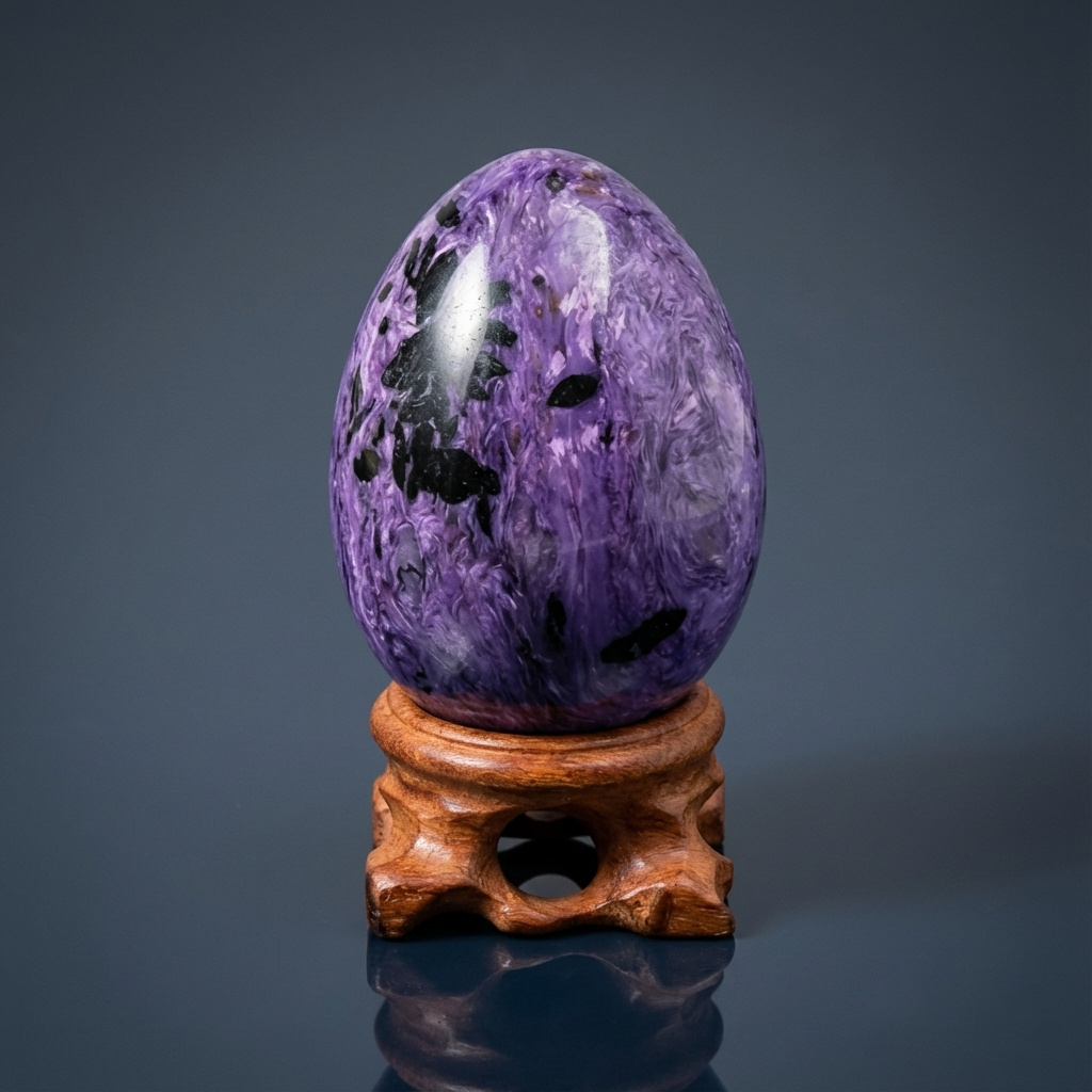 Яйцо чароит Россия 6,5&nbsp;см