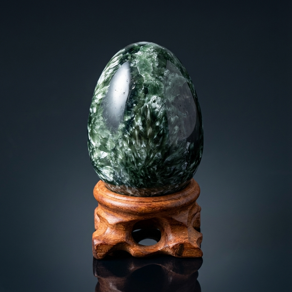 Яйцо клинохлор (серафинит) Россия 5,5&nbsp;см