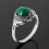 Кольцо малахит Конго (серебро 925 пр. оксидир.) размер 19