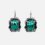 Серьги малахит Конго (серебро 925 пр. оксидир.)