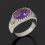 Кольцо аметист Бразилия (серебро 925 пр.) размер 17,5