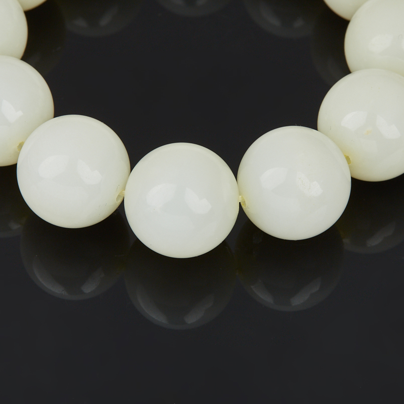 Браслет нефрит белый Россия 20 мм 19 см