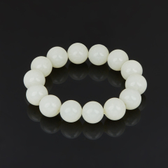 Браслет нефрит белый Россия 16 мм 18 см