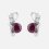 Серьги рубин Мьянма (серебро 925 пр. родир. бел.) огранка