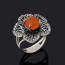 Кольцо сердолик Ботсвана (серебро 925 пр. оксидир.) размер 18,5
