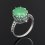 Кольцо жадеит Россия (серебро 925 пр. оксидир.) размер 18