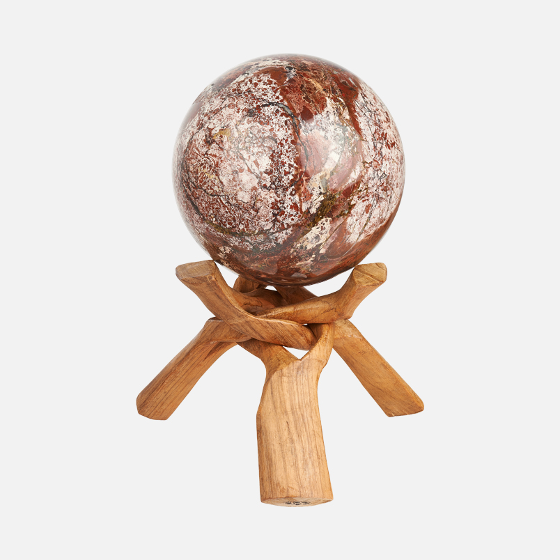 Шар яшма уральская Россия (на подставке) 14&nbsp;см