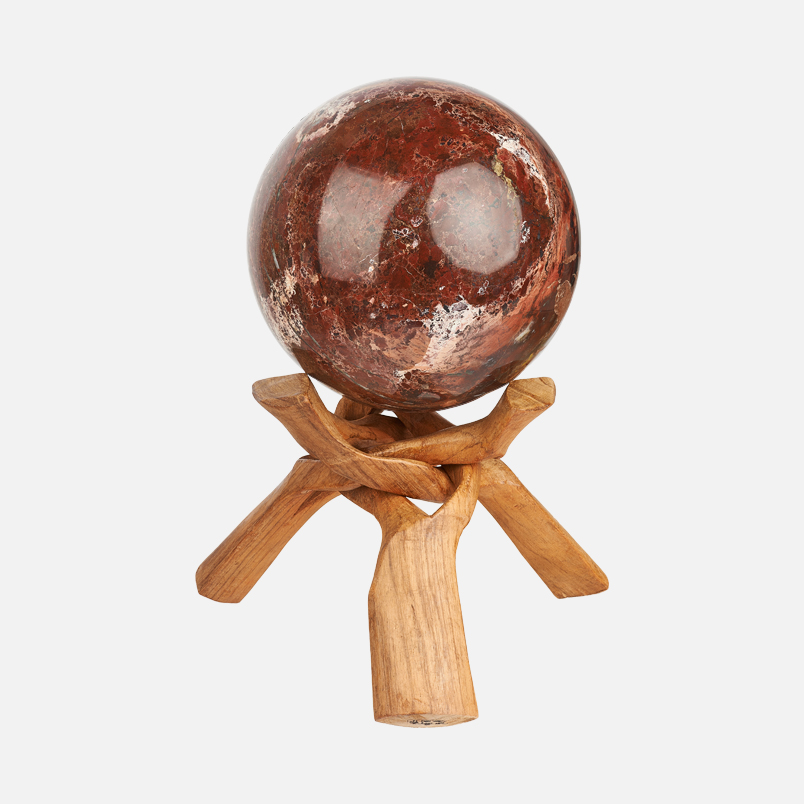 Шар яшма уральская Россия (на подставке) 14&nbsp;см