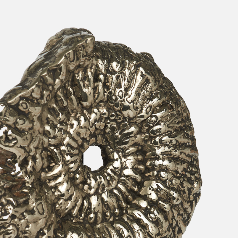 Окаменелость пиритизированная аммонит Россия 16-20 см (на подставке)