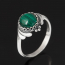 Кольцо малахит Конго (серебро 925 пр. оксидир.) размер 18