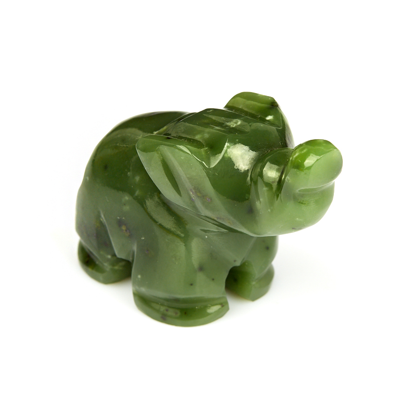 Слон нефрит зеленый Россия 6,5 см