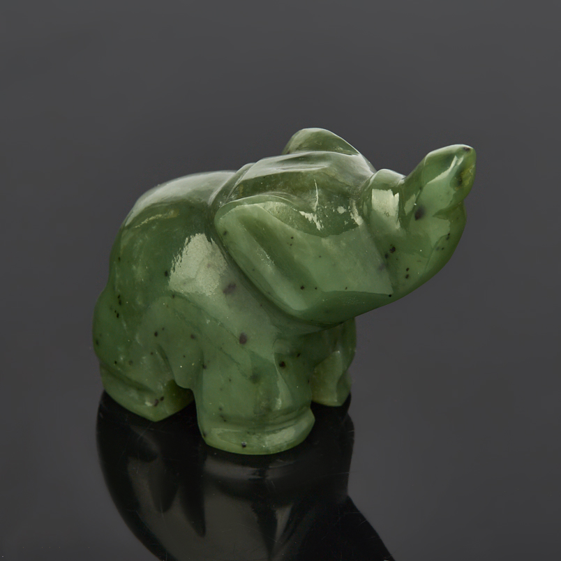 Слон нефрит зеленый Россия 6,5 см