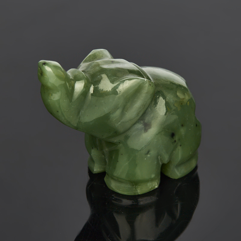 Слон нефрит зеленый Россия 6,5 см