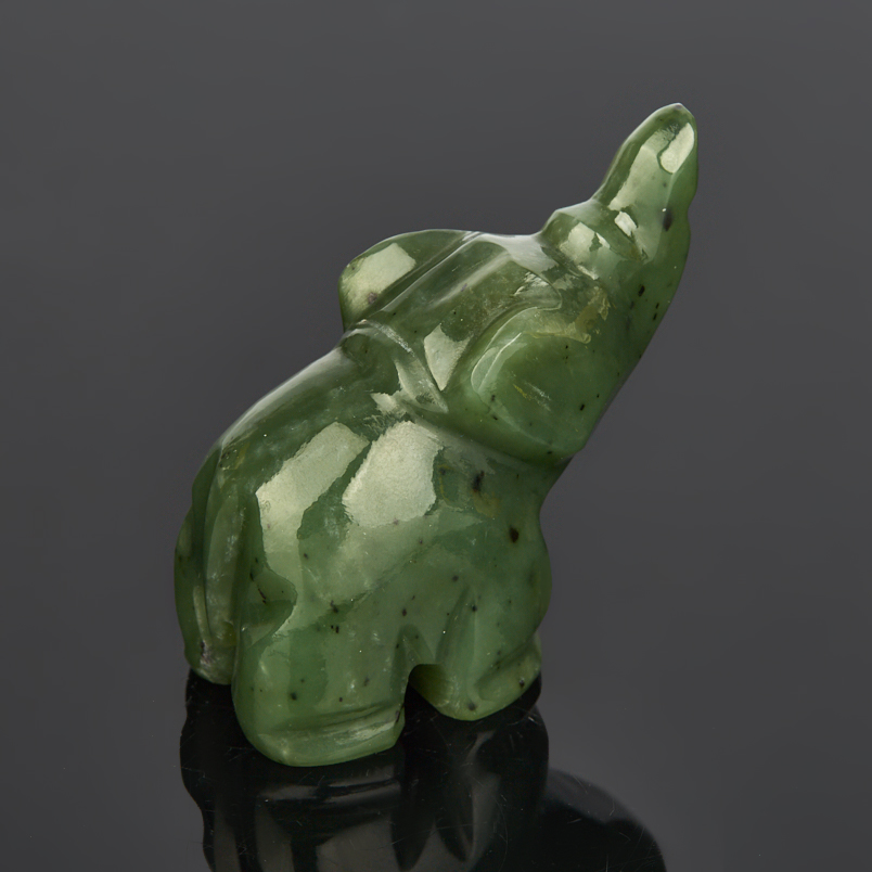 Слон нефрит зеленый Россия 6,5 см