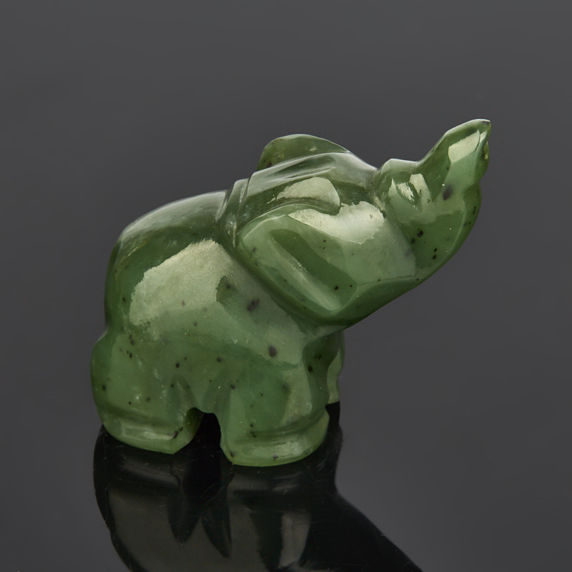 Слон нефрит зеленый Россия 6,5 см
