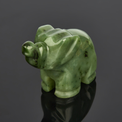 Слон нефрит зеленый Россия 7,5 см