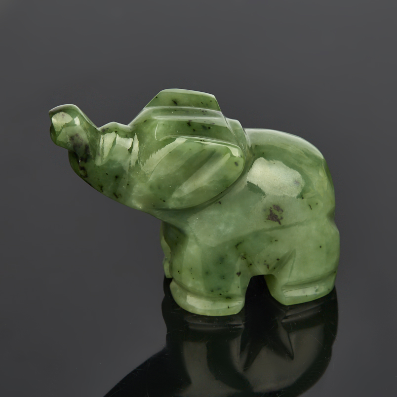 Слон нефрит зеленый Россия 7,5 см