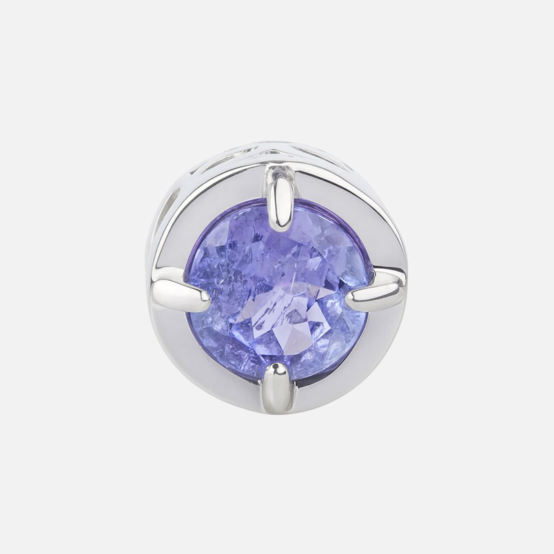 Кулон танзанит Танзания (серебро 925 пр. родир. бел.) огранка