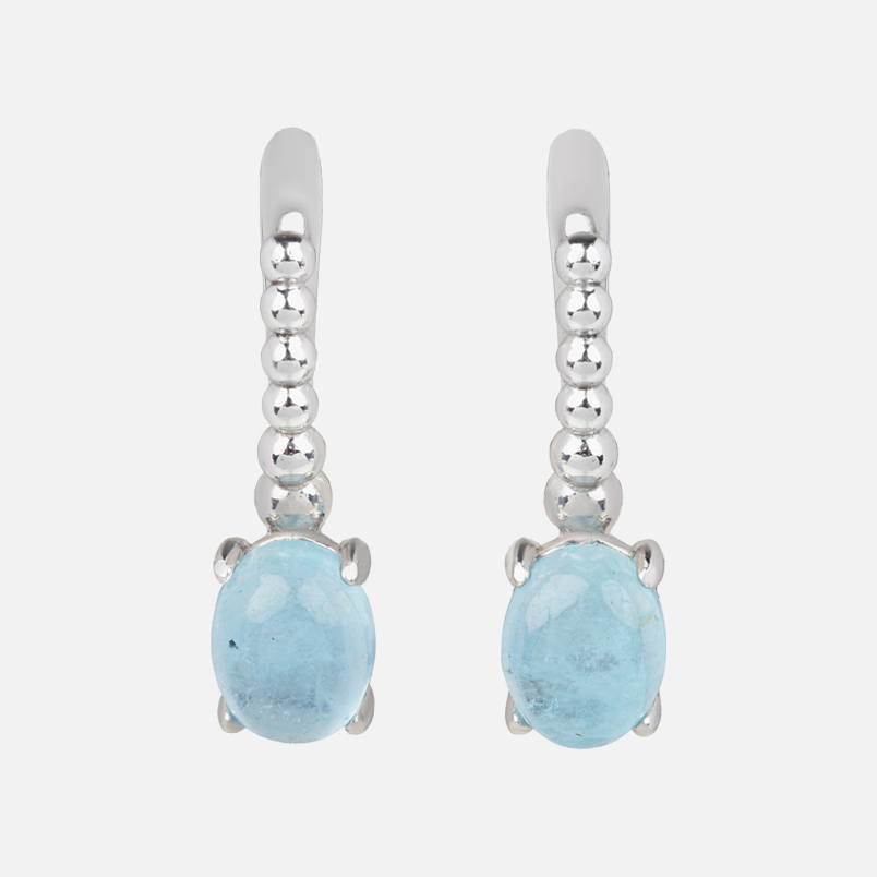 Серьги аквамарин Бразилия (серебро 925 пр.)