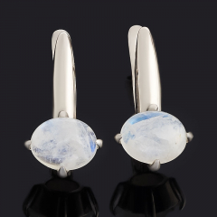 Серьги лунный камень (адуляр) Индия (серебро 925 пр.)