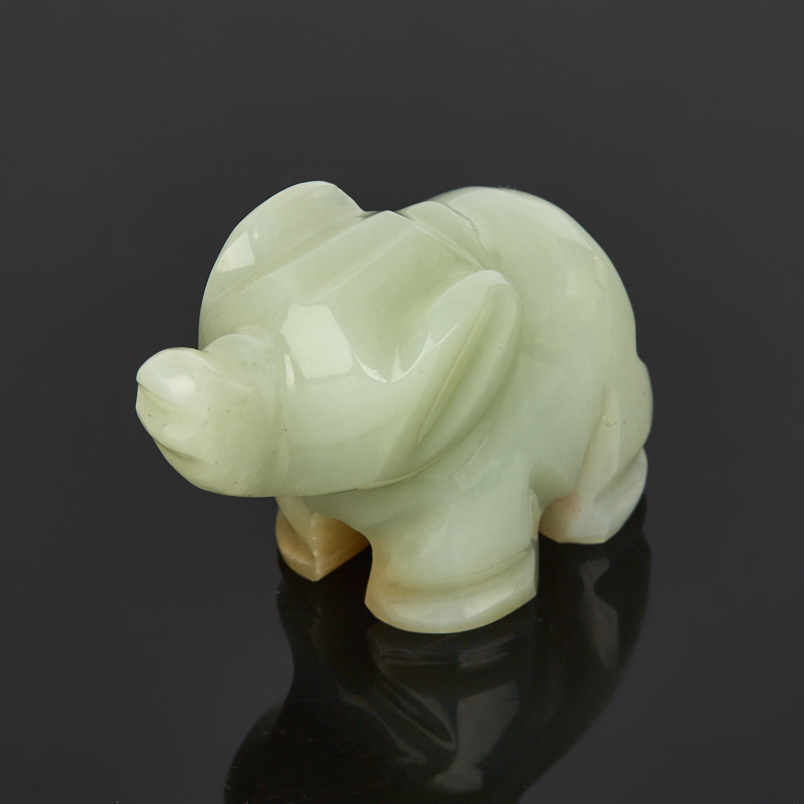 Слон нефрит белый Россия 5,5 см