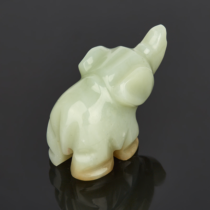 Слон нефрит белый Россия 5,5 см