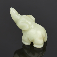 Слон нефрит белый Россия 4,5 см