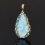 Кулон ларимар Доминиканская Республика (серебро 925 пр. позолота, родир. сер.) капля