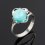 Кольцо амазонит Перу (серебро 925 пр.) размер 18