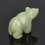 Медведь нефрит белый Россия 6 см