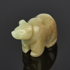 Медведь нефрит белый Россия 5,5 см