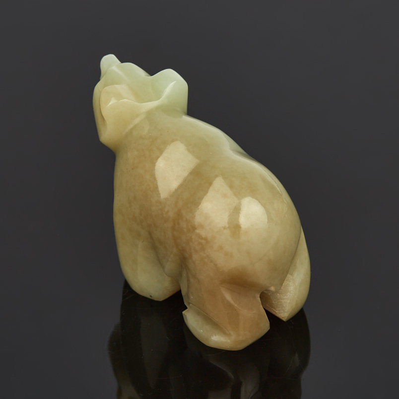 Медведь нефрит белый Россия 5,5 см