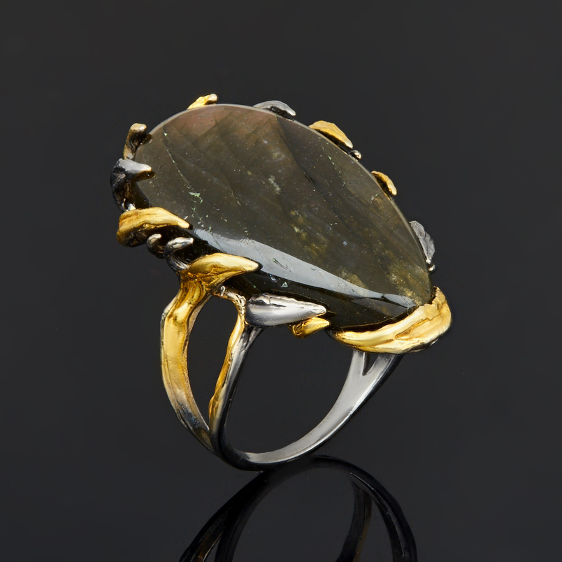 Кольцо лабрадор Финляндия (серебро 925 пр. родир. черн. позолота) размер 17,5