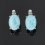 Серьги ларимар Доминиканская Республика (серебро 925 пр. оксидир.)
