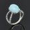 Кольцо ларимар Доминиканская Республика (серебро 925 пр. оксидир.) размер 18