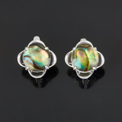 Серьги перламутр галиотис (дублет) Индонезия (серебро 925 пр.)