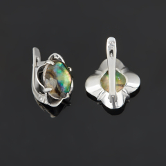 Серьги перламутр галиотис (дублет) Индонезия (серебро 925 пр.)