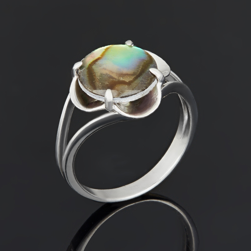 Кольцо перламутр галиотис (дублет) Индонезия (серебро 925 пр.) размер 17,5