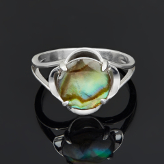 Кольцо перламутр галиотис (дублет) Индонезия (серебро 925 пр.) размер 17,5