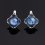 Серьги кианит синий Бразилия (серебро 925 пр.)