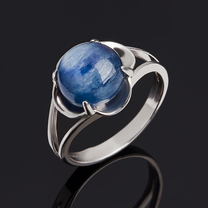 Кольцо кианит синий Бразилия (серебро 925 пр.) размер 18