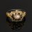 Кольцо звездчатый корунд Нигерия (серебро 925 пр. родир. черн. позолота) размер 17,5