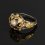 Кольцо звездчатый корунд Нигерия (серебро 925 пр. родир. черн. позолота) размер 17,5