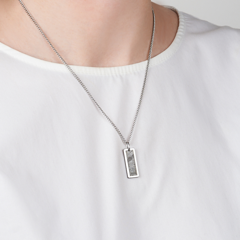 Кулон метеорит прямоугольник (биж. сплав) 3 см